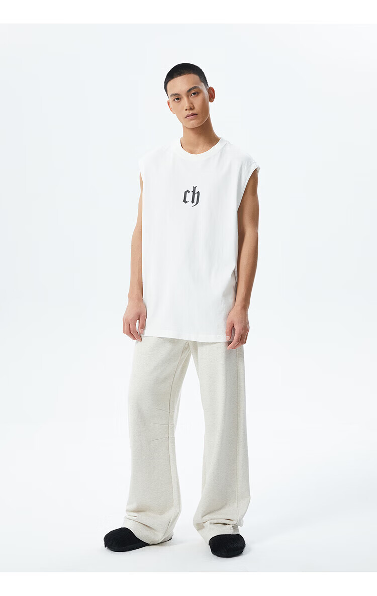 CHINISM Classic Cotton Logo Vest Men Summer Breathable Sleeveless Tank Top XV2333H6031 10